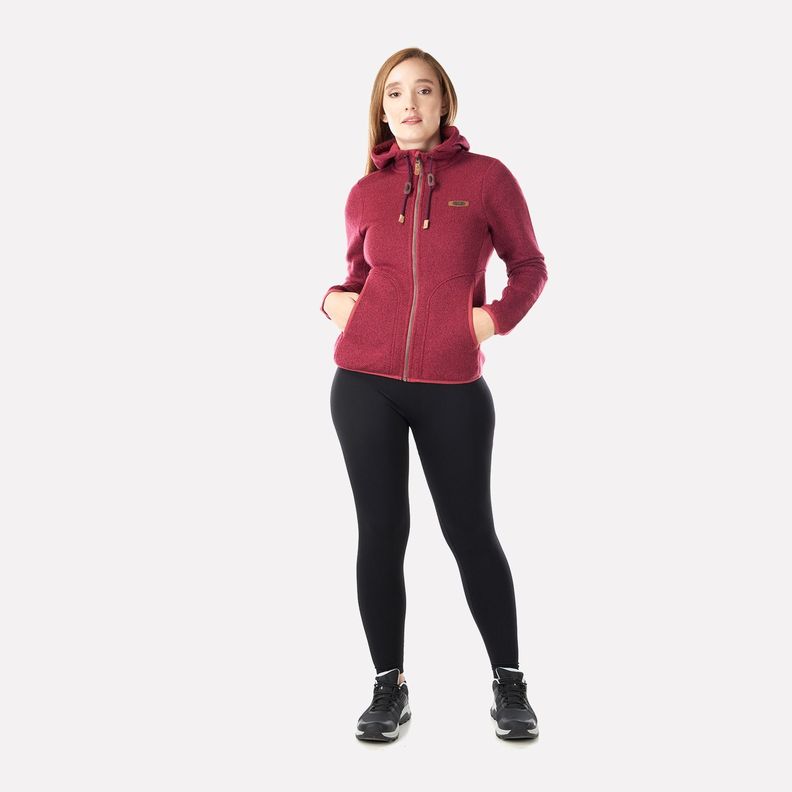 Polar Mujer Alamo Blend-Pro Hoody Jacket Rosa Oscuro Lippi-5