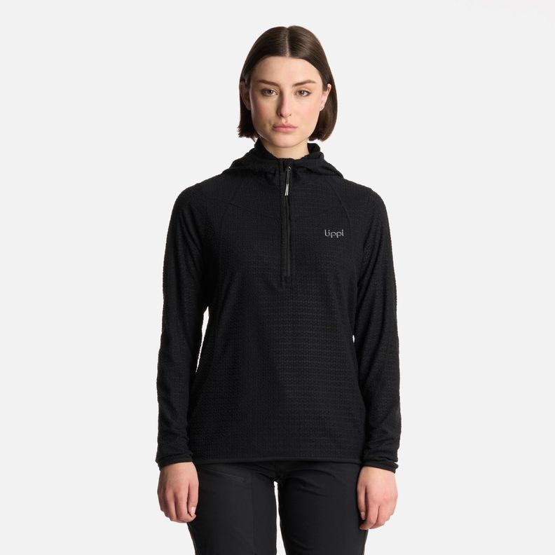 Polerón Mujer Jacaranda Nano-F 14 Zip Hoody Negro Lippi-0