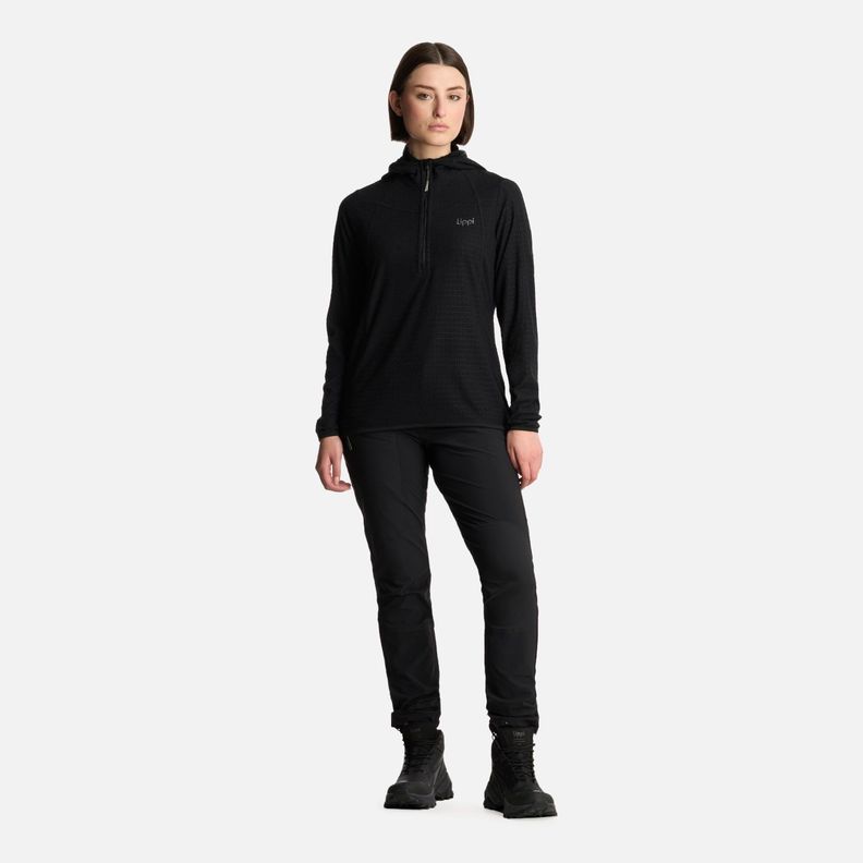Polerón Mujer Jacaranda Nano-F 14 Zip Hoody Negro Lippi-4