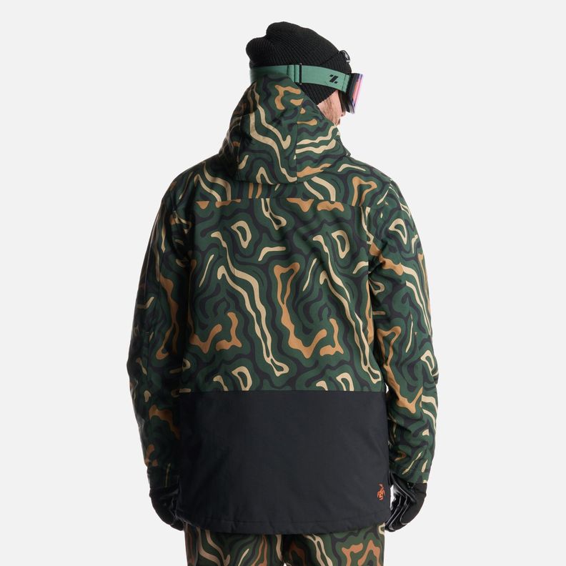 Chaqueta Hombre Yeti Print Verde Militar Haka Honu-4