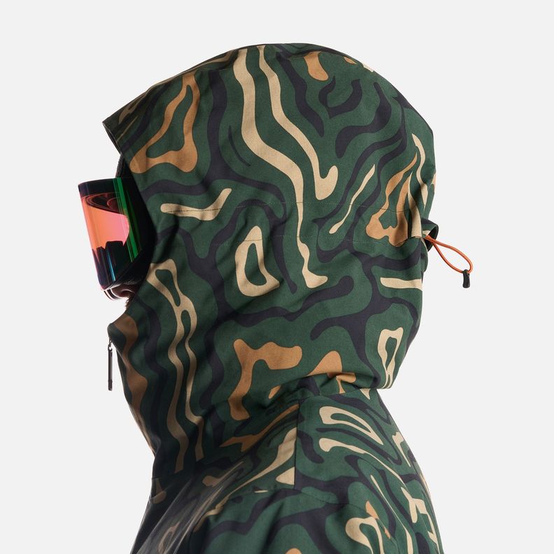 Chaqueta Hombre Yeti Print Verde Militar Haka Honu-5