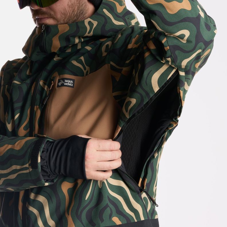 Chaqueta Hombre Yeti Print Verde Militar Haka Honu-9