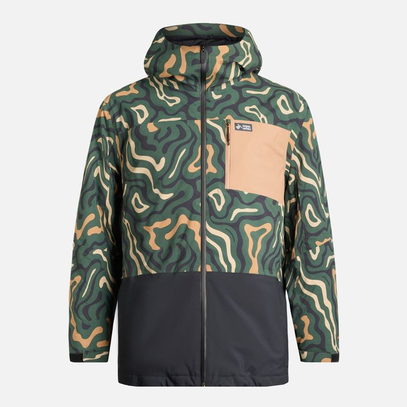 Chaqueta Hombre Yeti Print Verde Militar Haka Honu-0