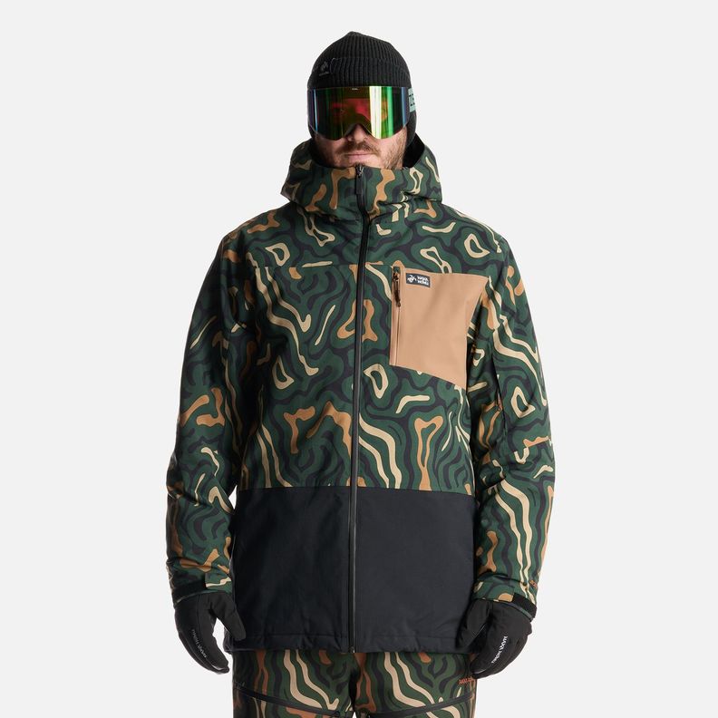 Chaqueta Hombre Yeti Print Verde Militar Haka Honu-1