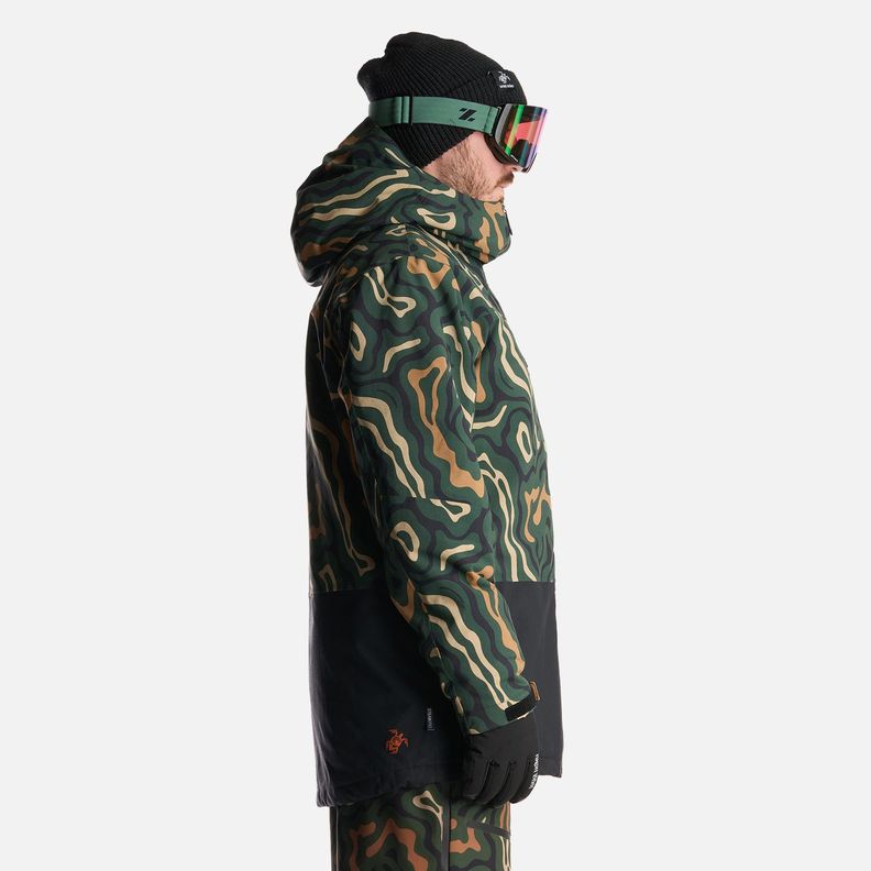 Chaqueta Hombre Yeti Print Verde Militar Haka Honu-3