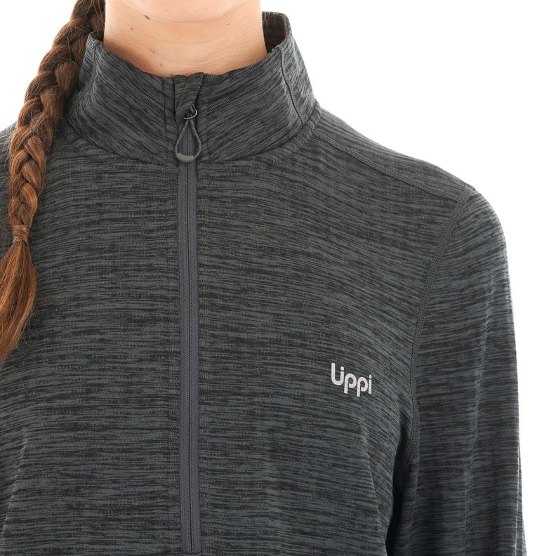 Poleron Mujer Just Move Nano-F 14 Zip Grafito Lippi-7