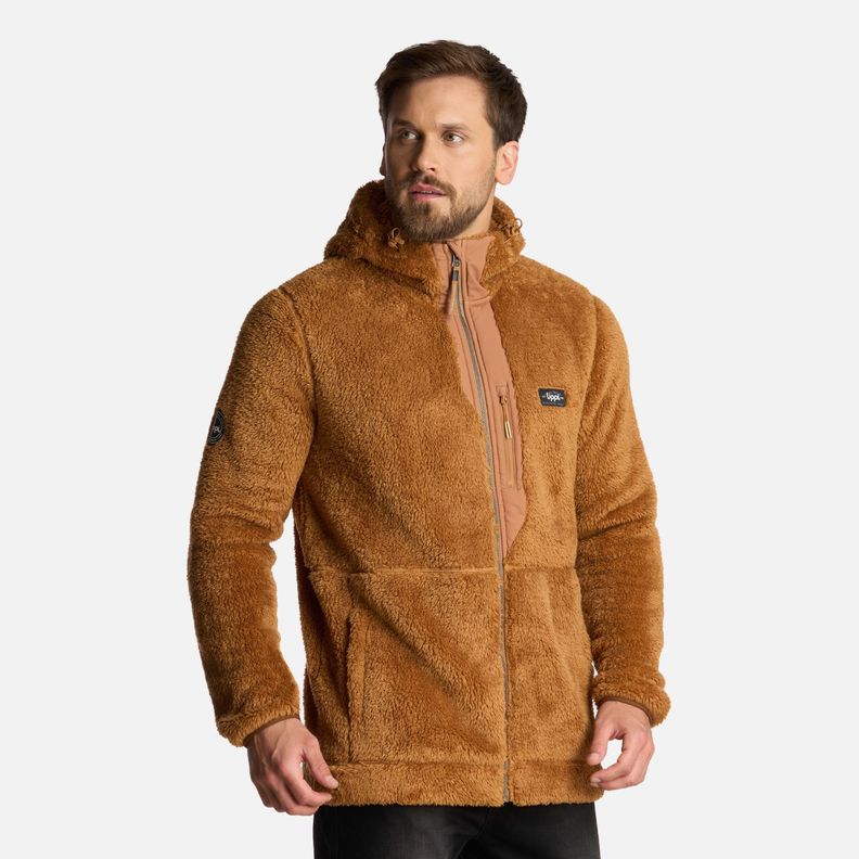 Polar Hombre Bear Shaggy-Pro Hoody Jacket Camel Lippi I25-1