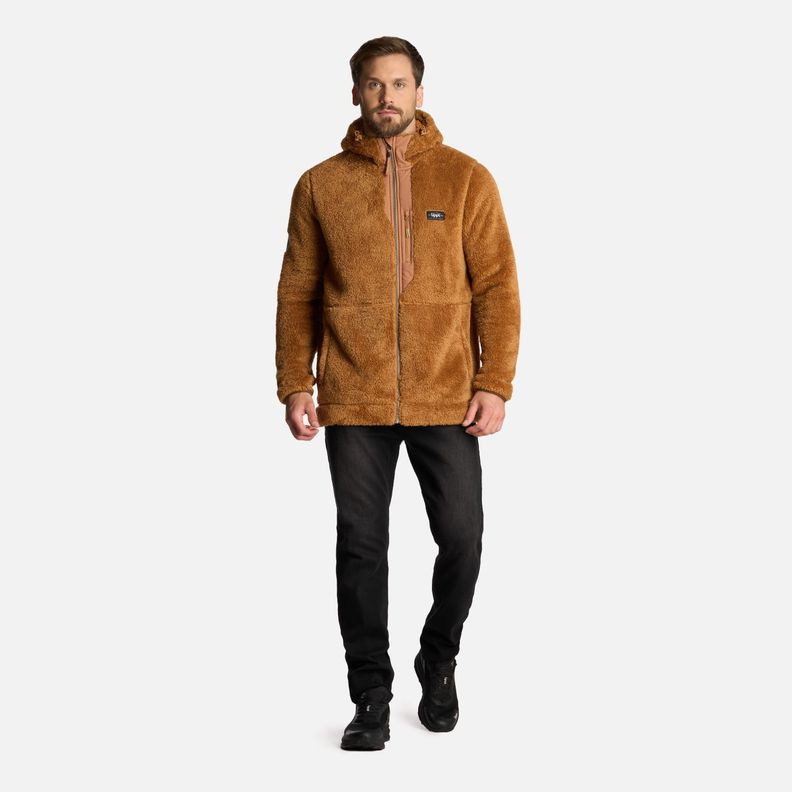 Polar Hombre Bear Shaggy-Pro Hoody Jacket Camel Lippi I25-5