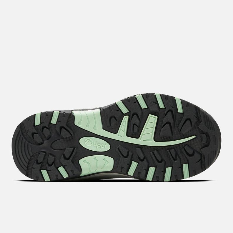 Botín Niña  Puelo CS HI Velcro Gris Claro Verde Agua Lippi-3