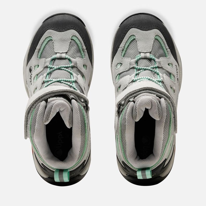 Botín Niña  Puelo CS HI Velcro Gris Claro Verde Agua Lippi-5