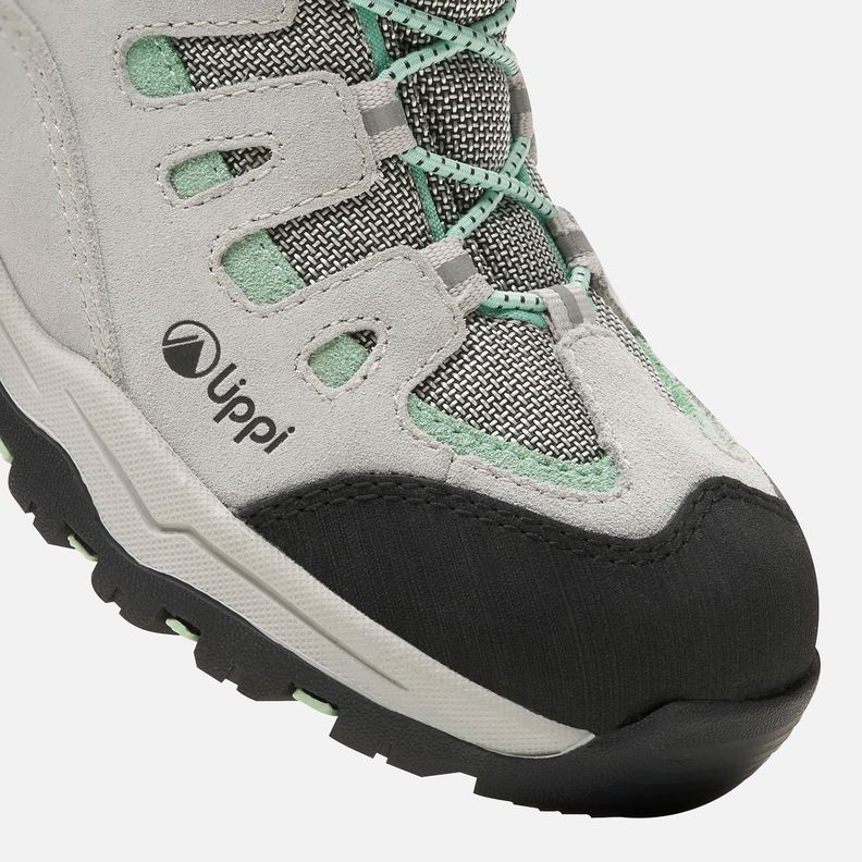 Botín Niña  Puelo CS HI Velcro Gris Claro Verde Agua Lippi-6