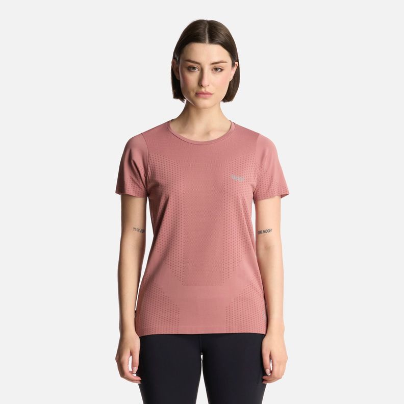 Polera Mujer 4 Run Seamless Trail Short Sleeve Rosa Lippi-0