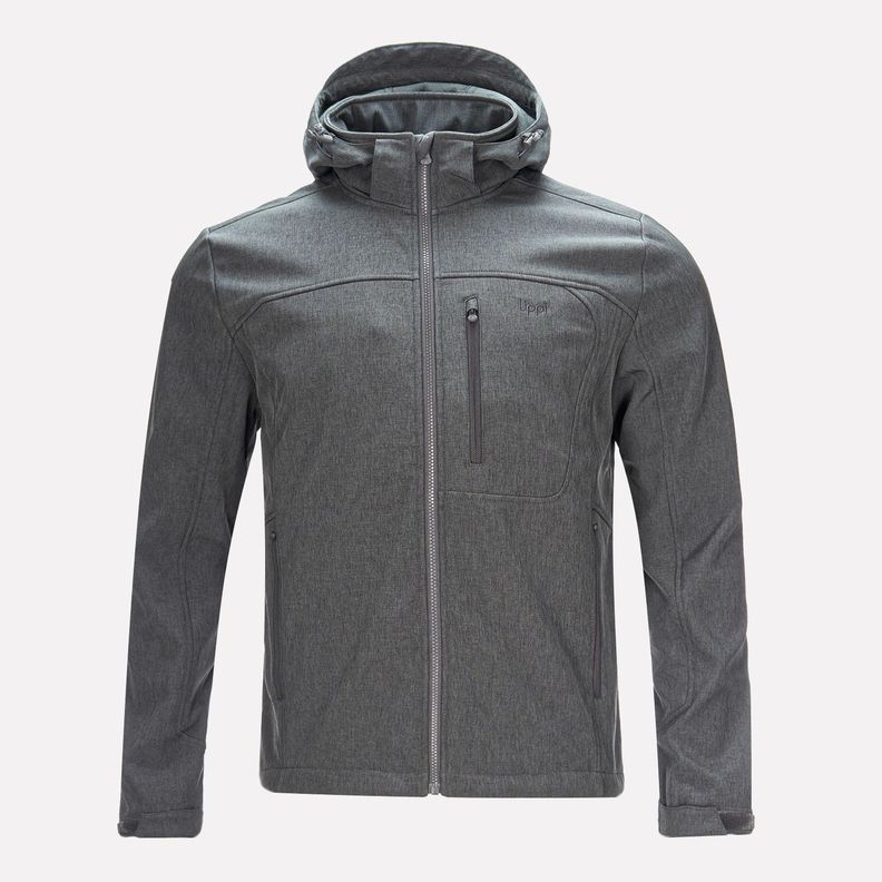 Chaqueta Hombre Macaya Softshell Hoody Jacket Melange Grafito Lippi I23-0