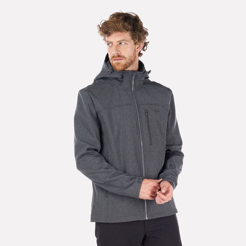 Chaqueta Hombre Macaya Softshell Hoody Jacket Melange Grafito Lippi I23-1