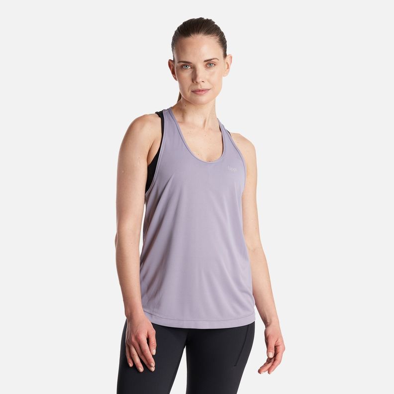 Polera Mujer  Workout Q-Dry Tank T-Shirt Morado Claro Lippi-1