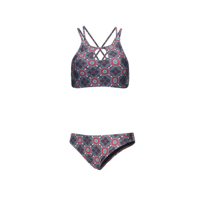Traje de Baño Mujer Fondo de bikini Print Azul Haka Honu-0