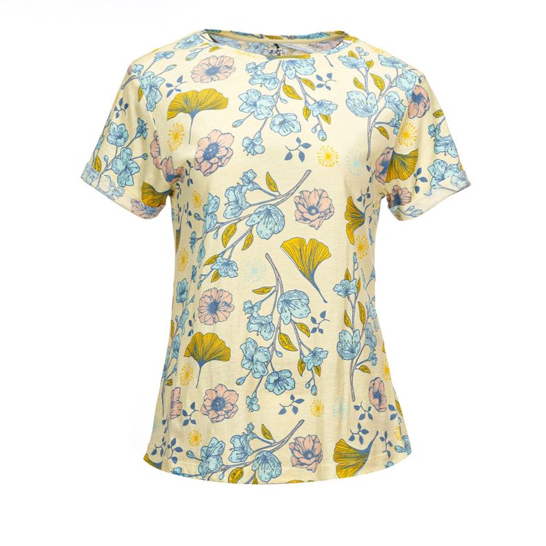Polera Mujer Flora Amarillo Haka Honu-0