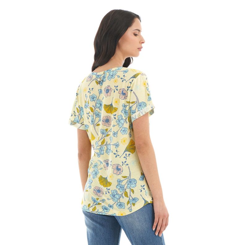 Polera Mujer Flora Amarillo Haka Honu-4