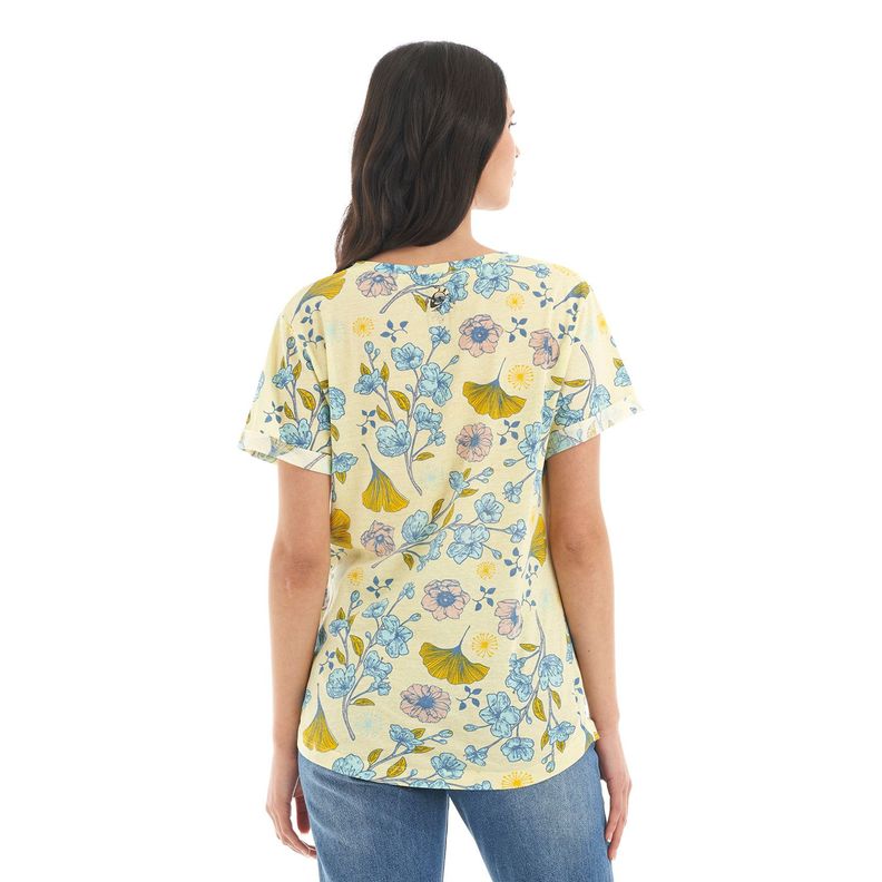 Polera Mujer Flora Amarillo Haka Honu-5