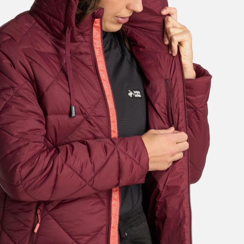 Chaqueta Mujer Pala Negra Burdeo Haka Honu I25-6