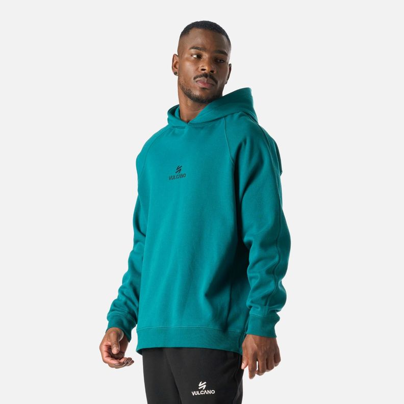 Polerón Hombre Cool Down Sweatshirt Hoody Petroleo Vulcano-1