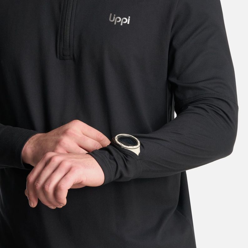 Polerón Hombre Puerto Trucco 1/4 Zip Negro Lippi V25-3