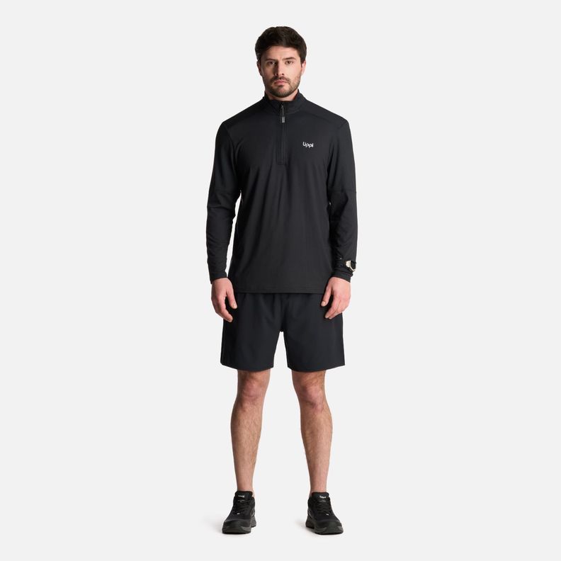 Polerón Hombre Puerto Trucco 1/4 Zip Negro Lippi V25-4