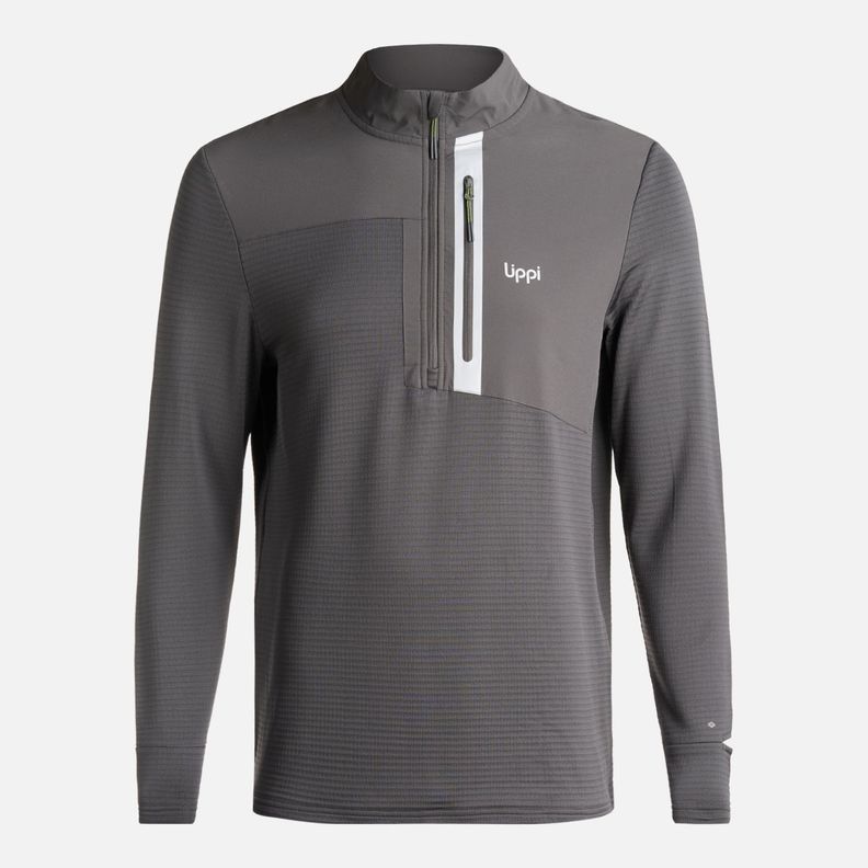 Poleron Hombre Karova Nano F 1/4 Zip Grafito Lippi I24-0