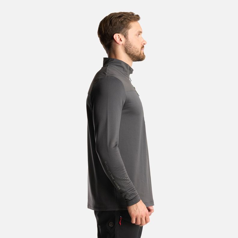 Poleron Hombre Karova Nano F 1/4 Zip Grafito Lippi I24-3