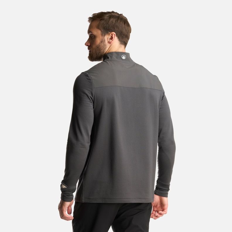 Poleron Hombre Karova Nano F 1/4 Zip Grafito Lippi I24-4