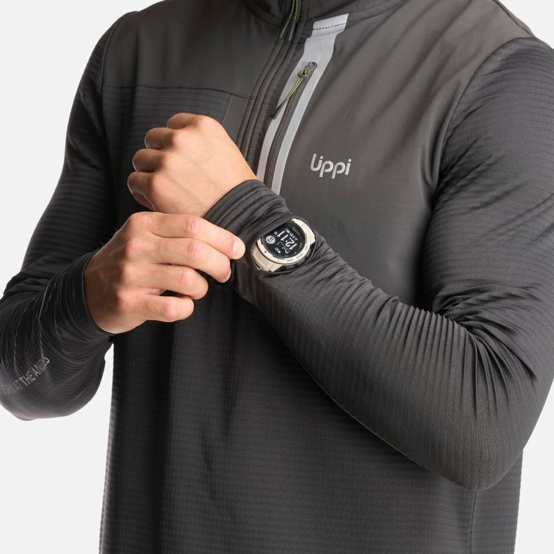 Poleron Hombre Karova Nano F 1/4 Zip Grafito Lippi I24-6