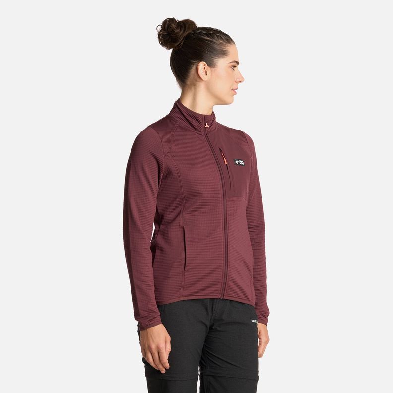 Polerón Mujer Taina Full Zip Burdeo Haka Honu I25-1