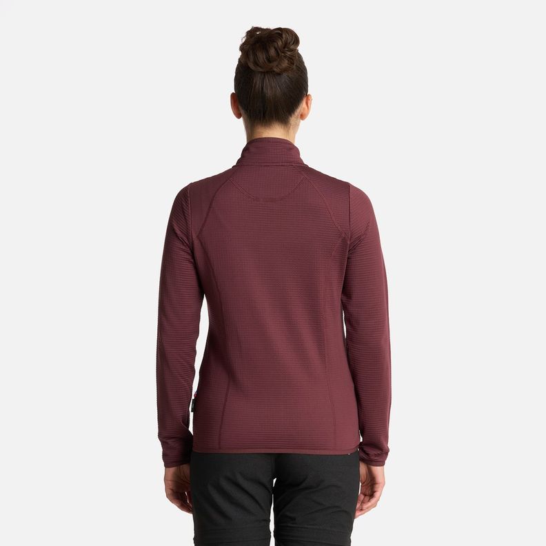 Polerón Mujer Taina Full Zip Burdeo Haka Honu I25-2