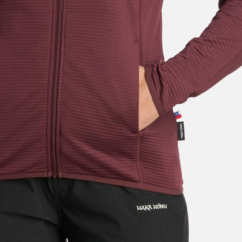 Polerón Mujer Taina Full Zip Burdeo Haka Honu I25-4