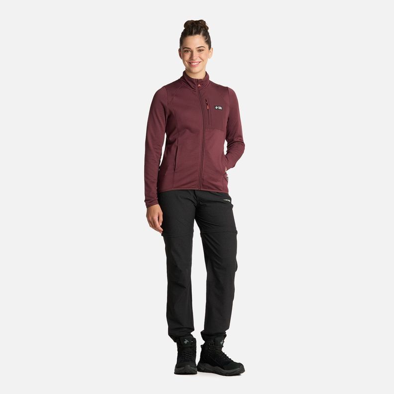 Polerón Mujer Taina Full Zip Burdeo Haka Honu I25-5