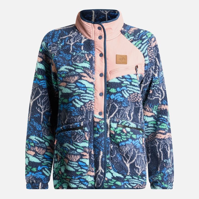 Poleron Mujer Zip-Porrito Print Azul Haka Honu-9