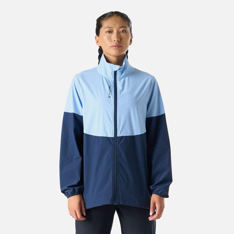 Chaqueta Mujer Tempo Full Zip Windbreaker Celeste Vulcano-0