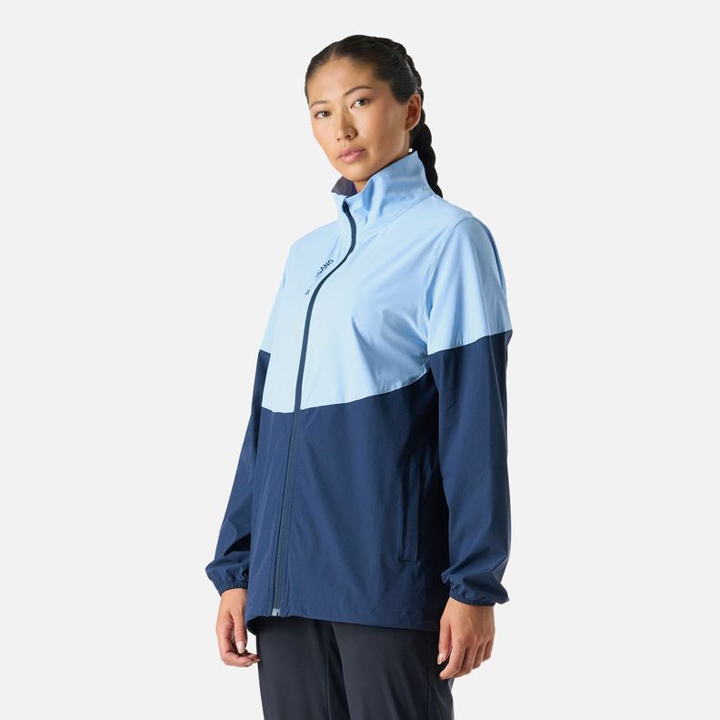 Chaqueta Mujer Tempo Full Zip Windbreaker Celeste Vulcano-1