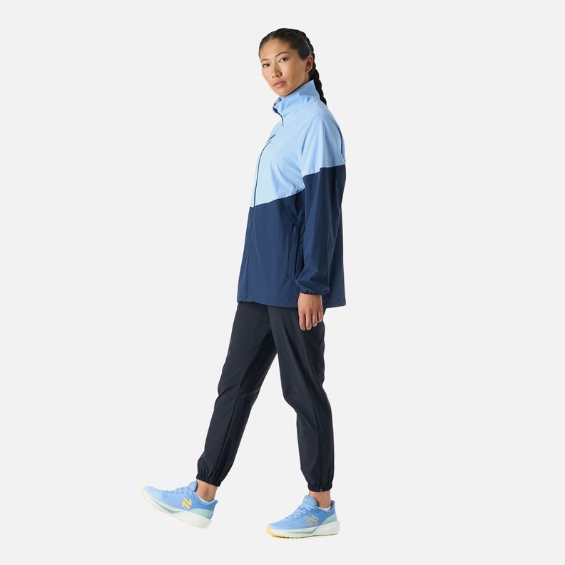 Chaqueta Mujer Tempo Full Zip Windbreaker Celeste Vulcano-2