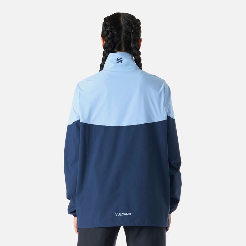 Chaqueta Mujer Tempo Full Zip Windbreaker Celeste Vulcano-3
