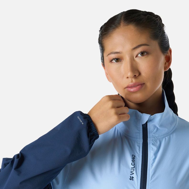 Chaqueta Mujer Tempo Full Zip Windbreaker Celeste Vulcano-5
