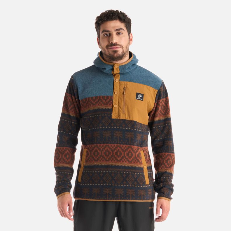 Polerón Hombre Tokerau Hoody Print Azul Noche Haka Honu I25-0