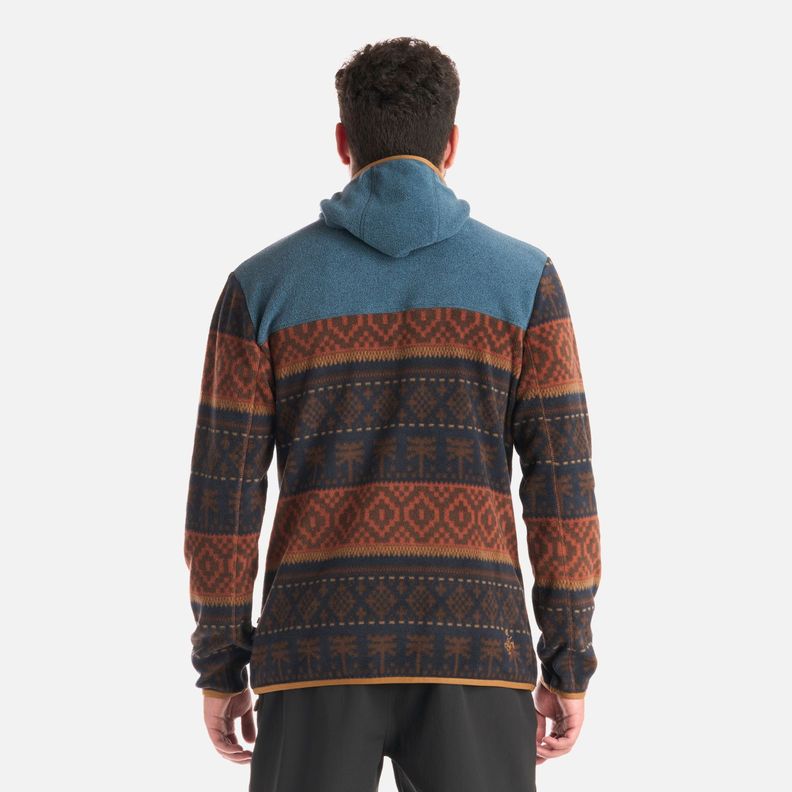 Polerón Hombre Tokerau Hoody Print Azul Noche Haka Honu I25-2