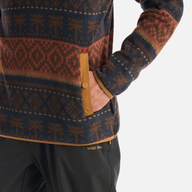 Polerón Hombre Tokerau Hoody Print Azul Noche Haka Honu I25-4