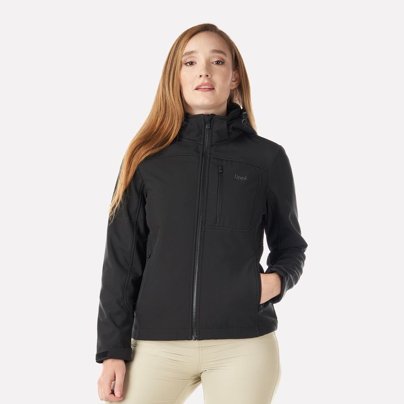 Chaqueta Mujer Macaya Softshell Hoody Jacket Negro Lippi V23-1