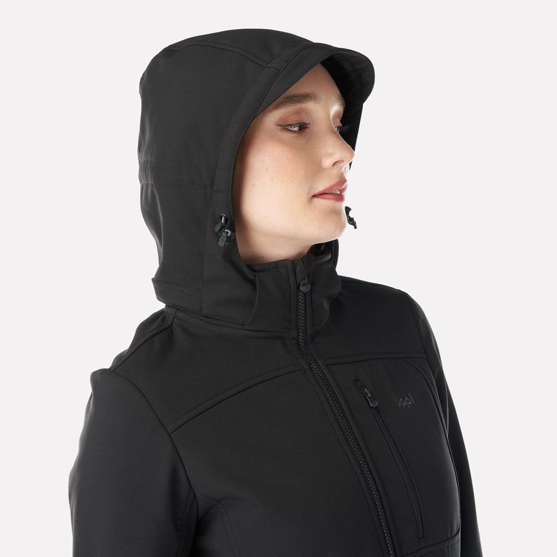 Chaqueta Mujer Macaya Softshell Hoody Jacket Negro Lippi V23-4