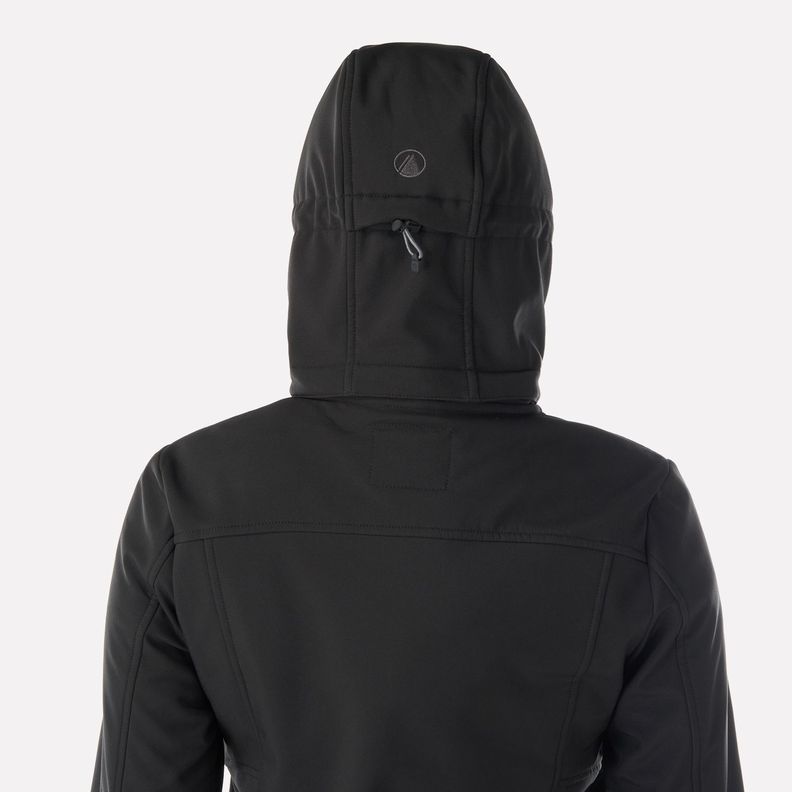 Chaqueta Mujer Macaya Softshell Hoody Jacket Negro Lippi V23-5