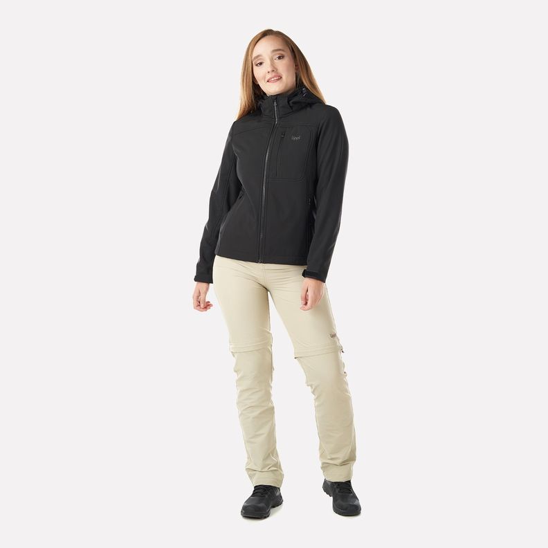 Chaqueta Mujer Macaya Softshell Hoody Jacket Negro Lippi V23-7