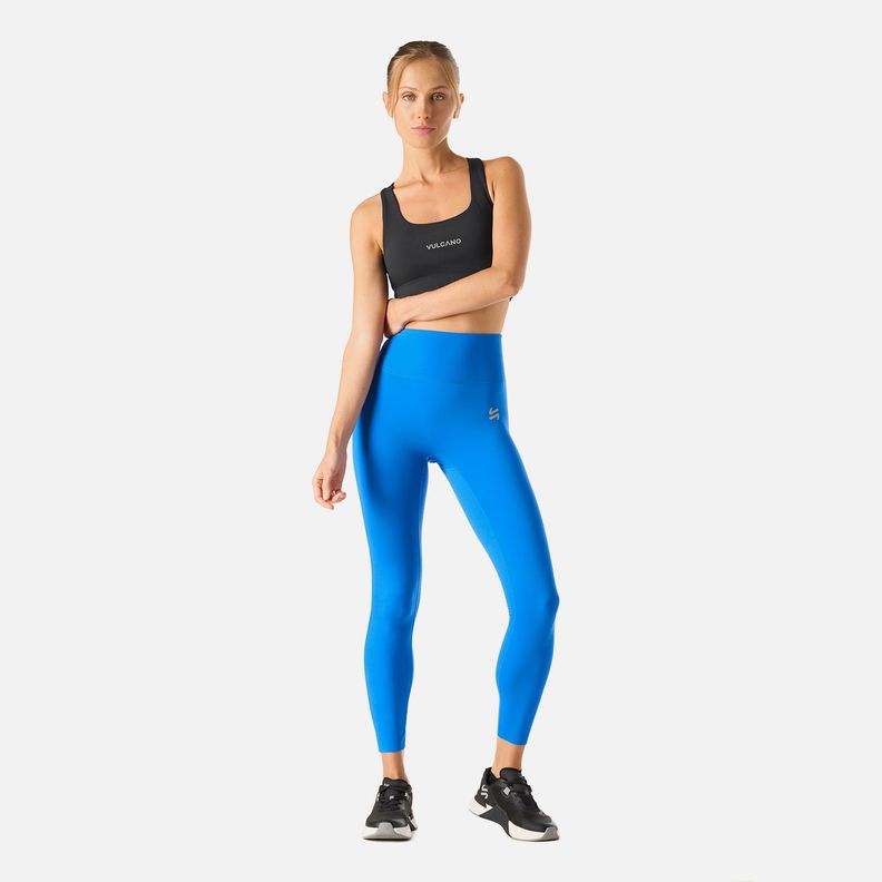 Calza Mujer Tempo 7/8 Super High Rise Leggins Azul Vulcano-6