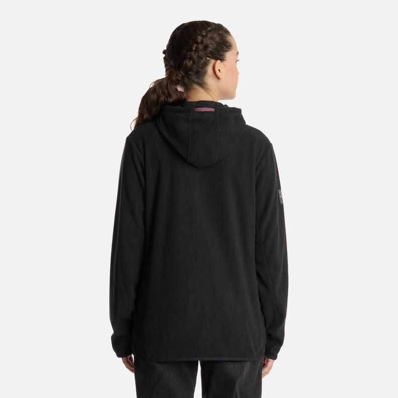 Polerón Teen Girl Stripes Nano-F Full Zip Negro Lippi I25-2